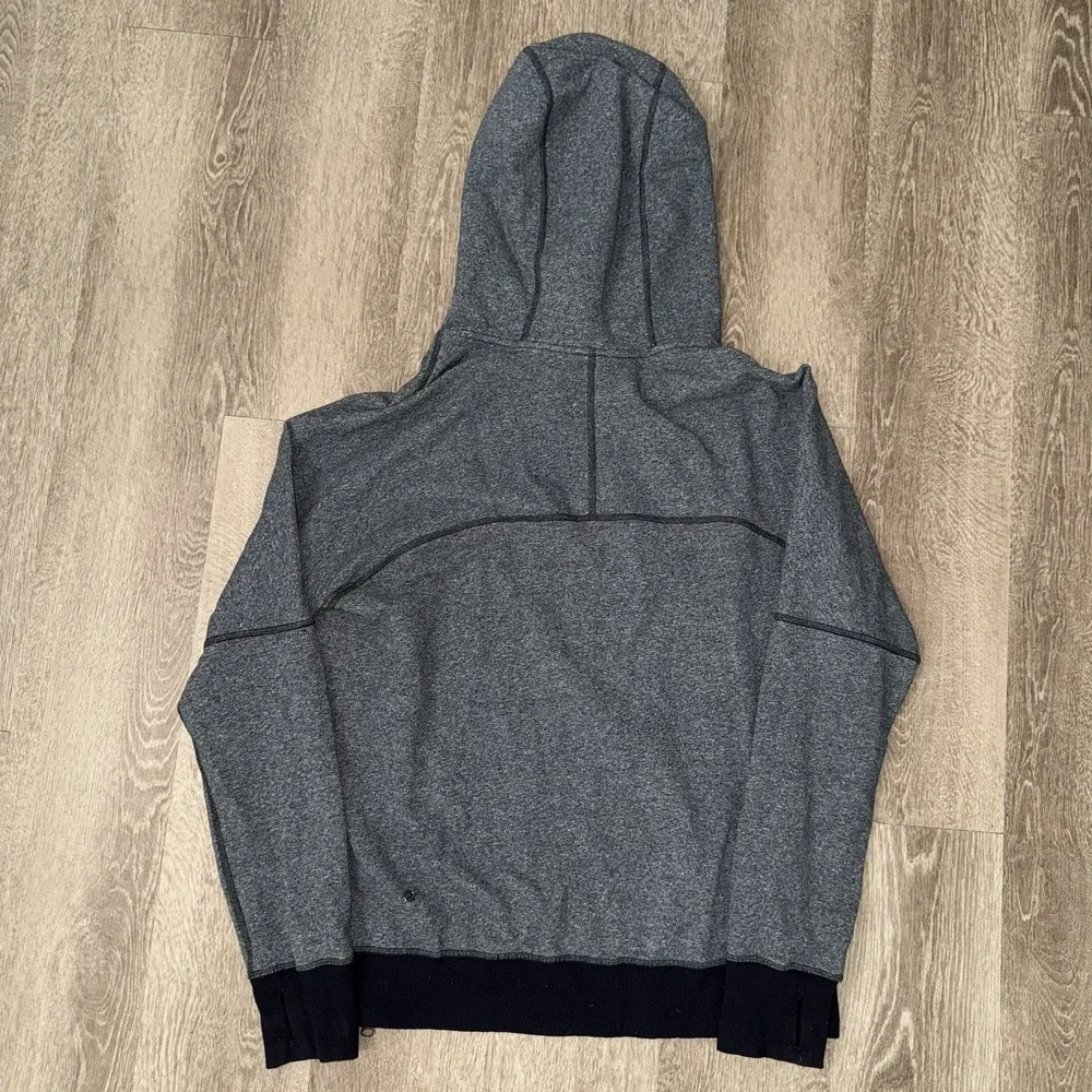Lululemon Om & Roam Pullover Hoodie Women's 6 Grey Black Zip Bottom Stretch